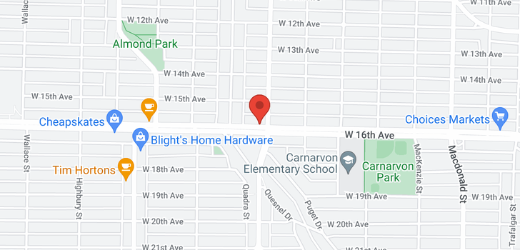 map of 3 3301 W 16TH AVENUE